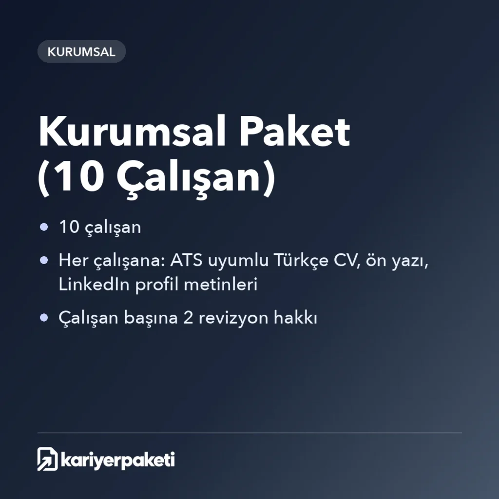 Kurumsal Paket (10 Çalışan)