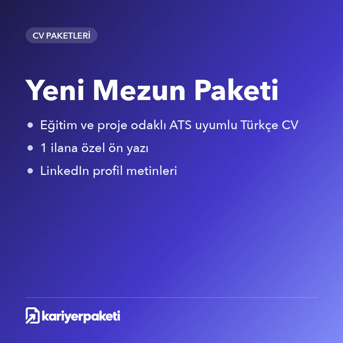 Yeni Mezun Paketi
